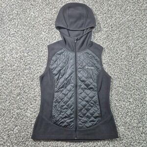 Women's Columbia Warmer Days Fleece Hooded Vest Size Small Thermal Coil